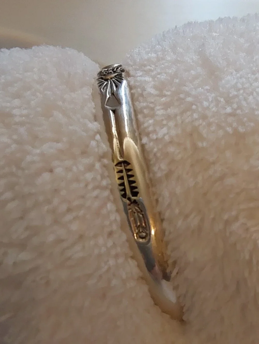 🌺 NEW Hand Crafted Sterling Silver Indian Design Bracelet - Picture 3 of 12